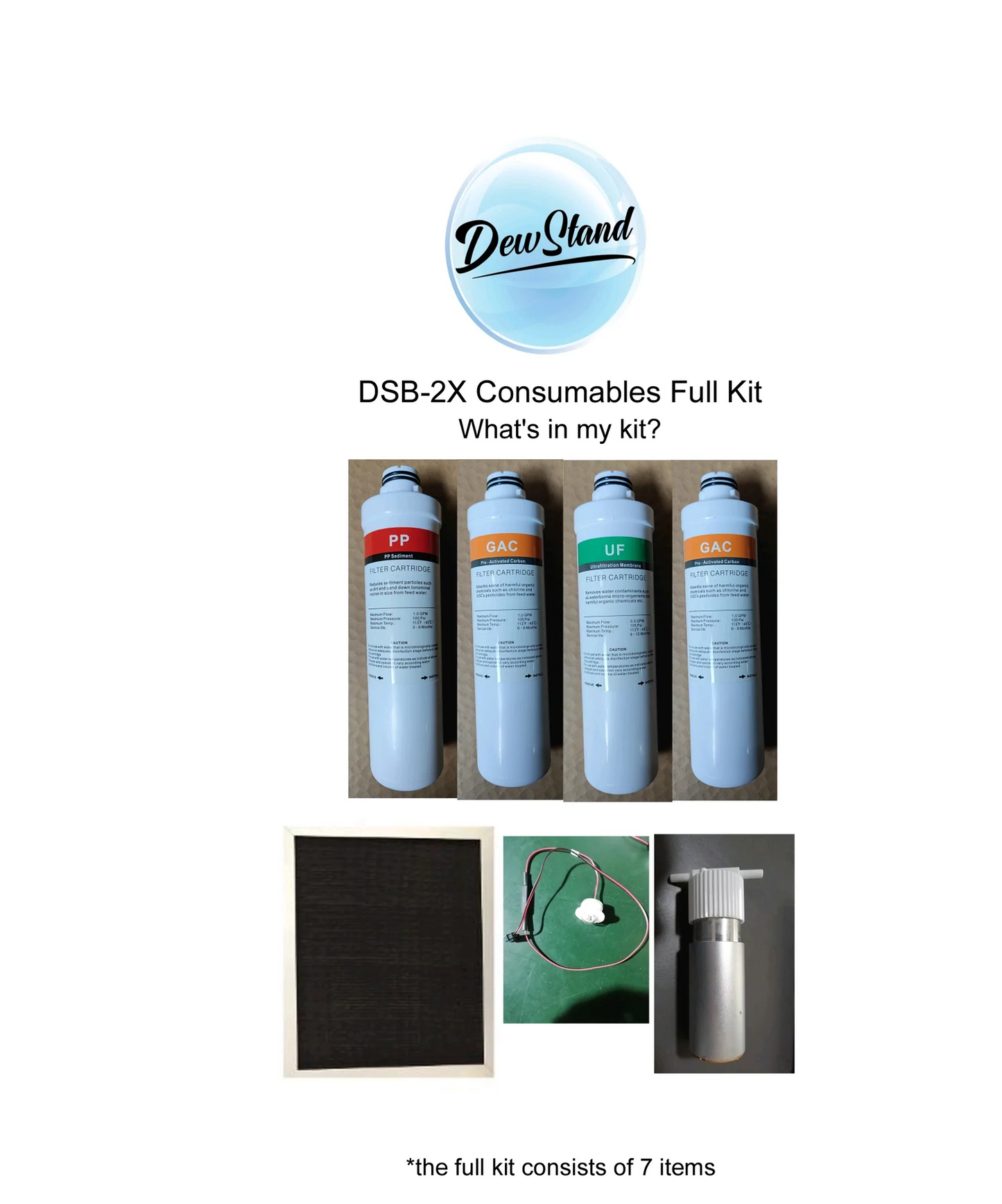 Disposable Kits for Dew Stand-B Large Size (Models DSB-1X/ DSB-2X)