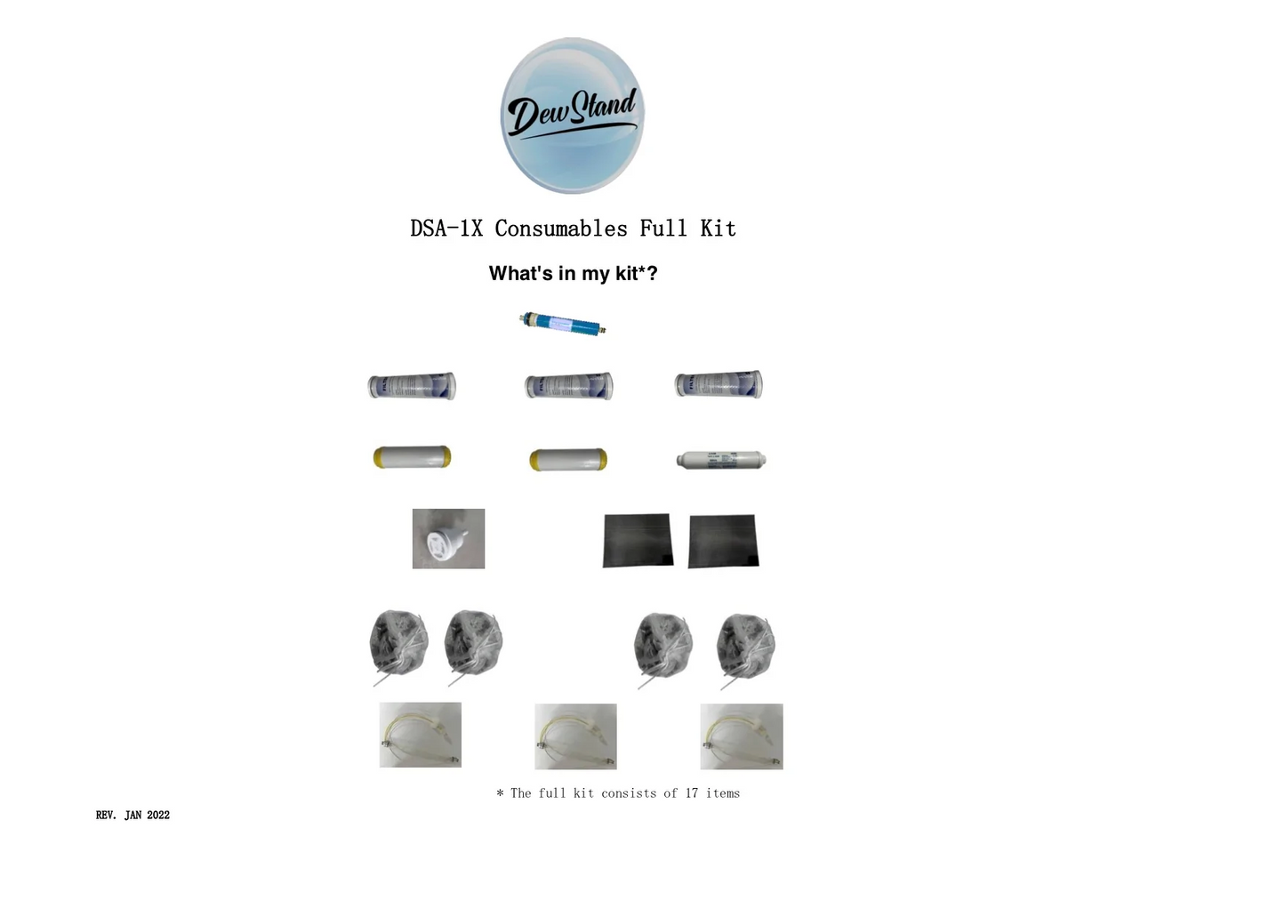 Disposable Kits for Dew Stand-A Large (Model DSA-1X)