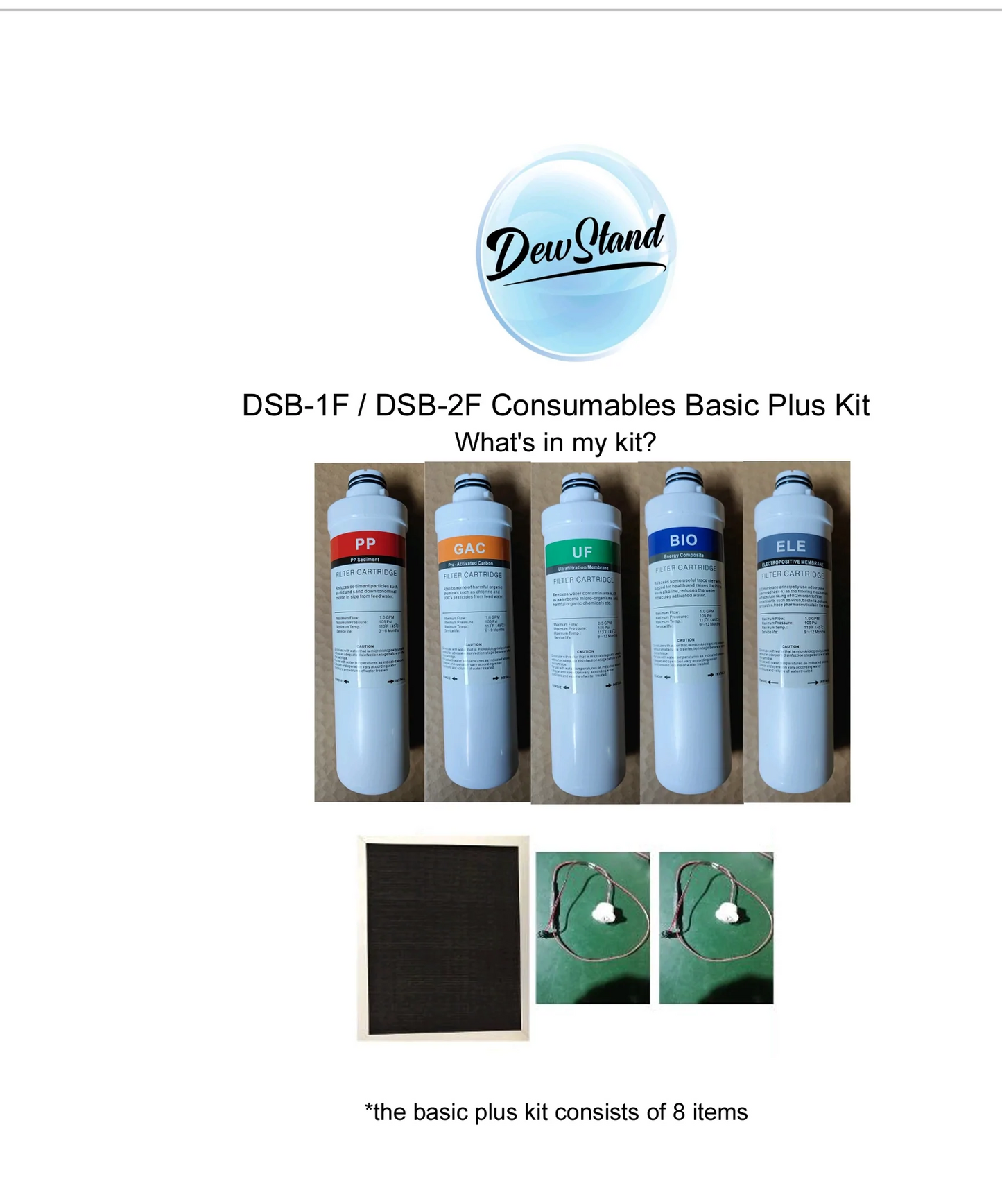 Disposable Kits for Dew Stand-B Flagship (Models DSB-1F/ DSB-2F)